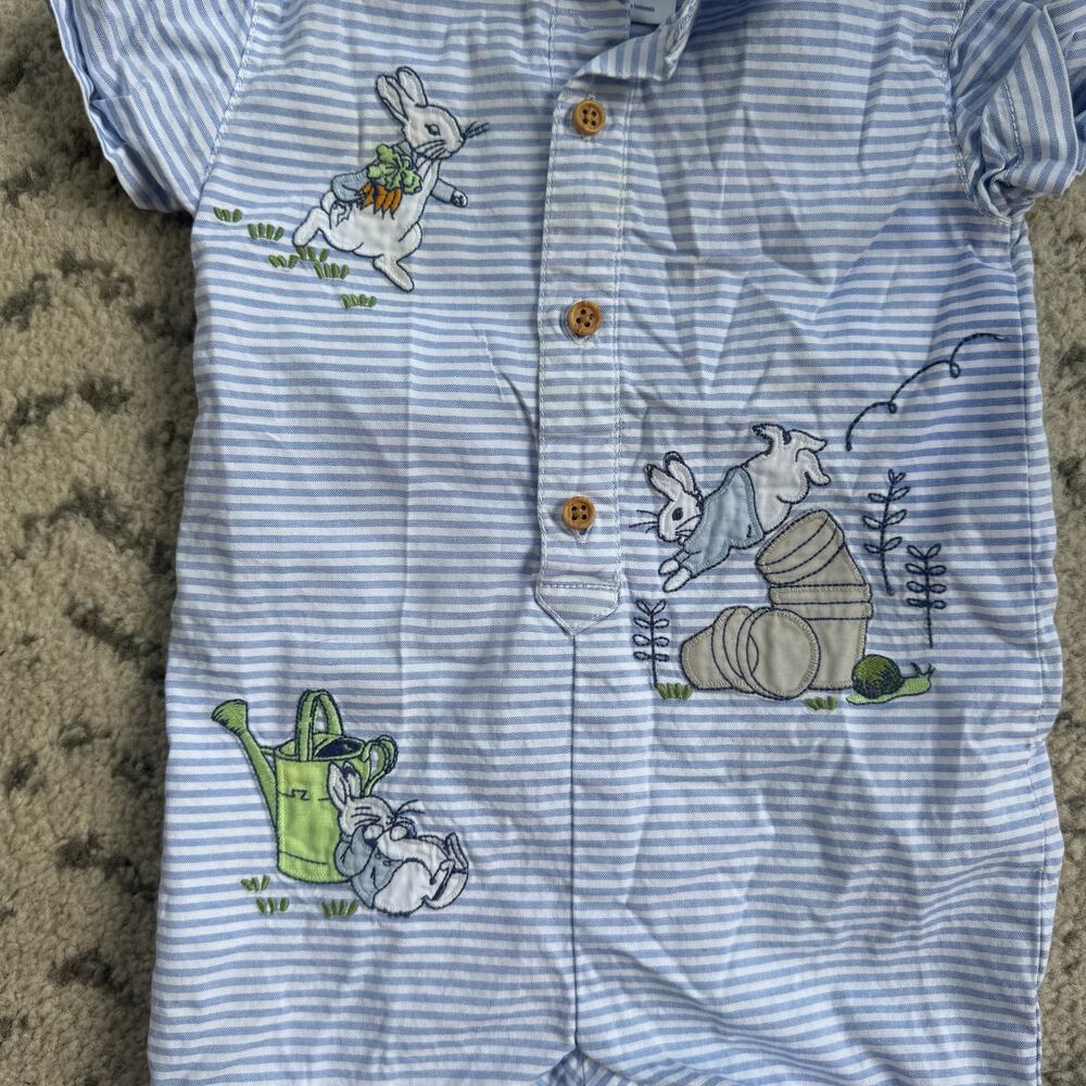 Gymboree Peter Rabbit Striped Romper 18M - Picture 4 of 9